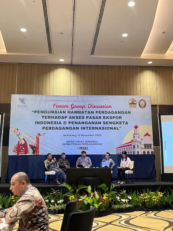Kemendag Gelar FGD di Semarang: Perkuat Barisan Hadapi Hambatan dan Sengketa Perdagangan Internasional